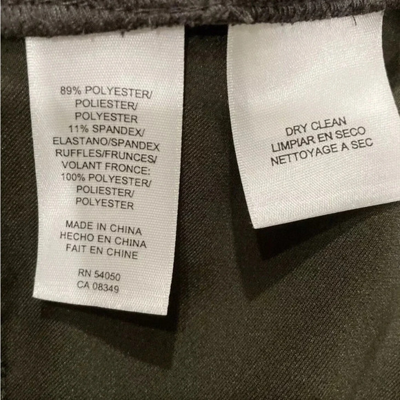 NWT RACHEL Rachel Roy Dark Green Black with Glitter Dress Tiered Ruffles - Picture 9 of 10